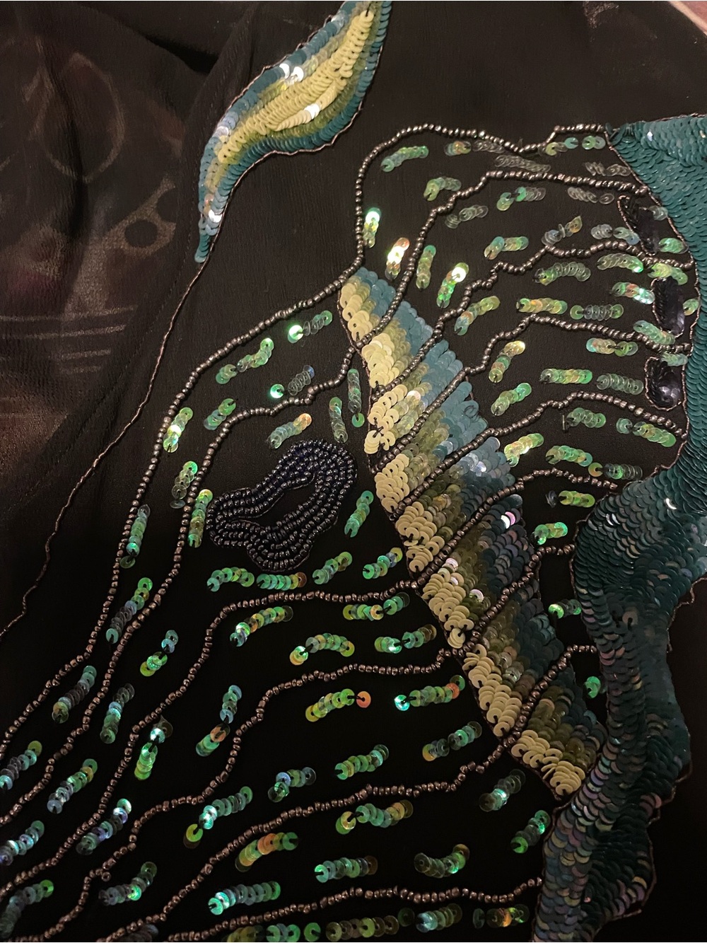 Rare Y2K Miss Sixty Sequin Beaded Fairy Butterfly Cutout Crop Top Vintage Grail - Picture 10 of 10